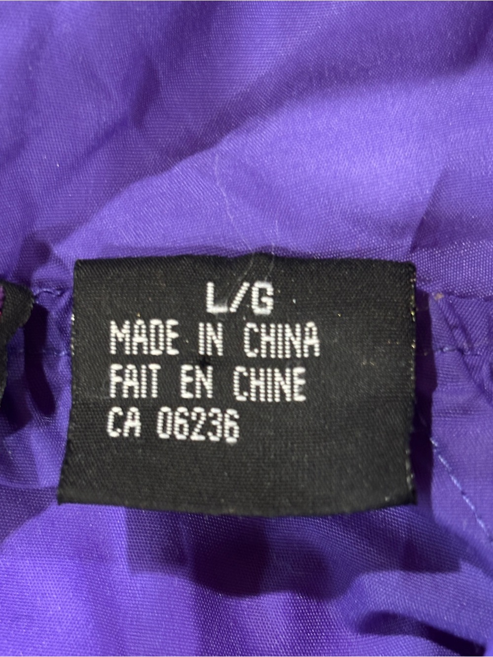 Vintage Nylon Purple Hooded Anorak Lakewood’s Bay - Picture 8 of 8